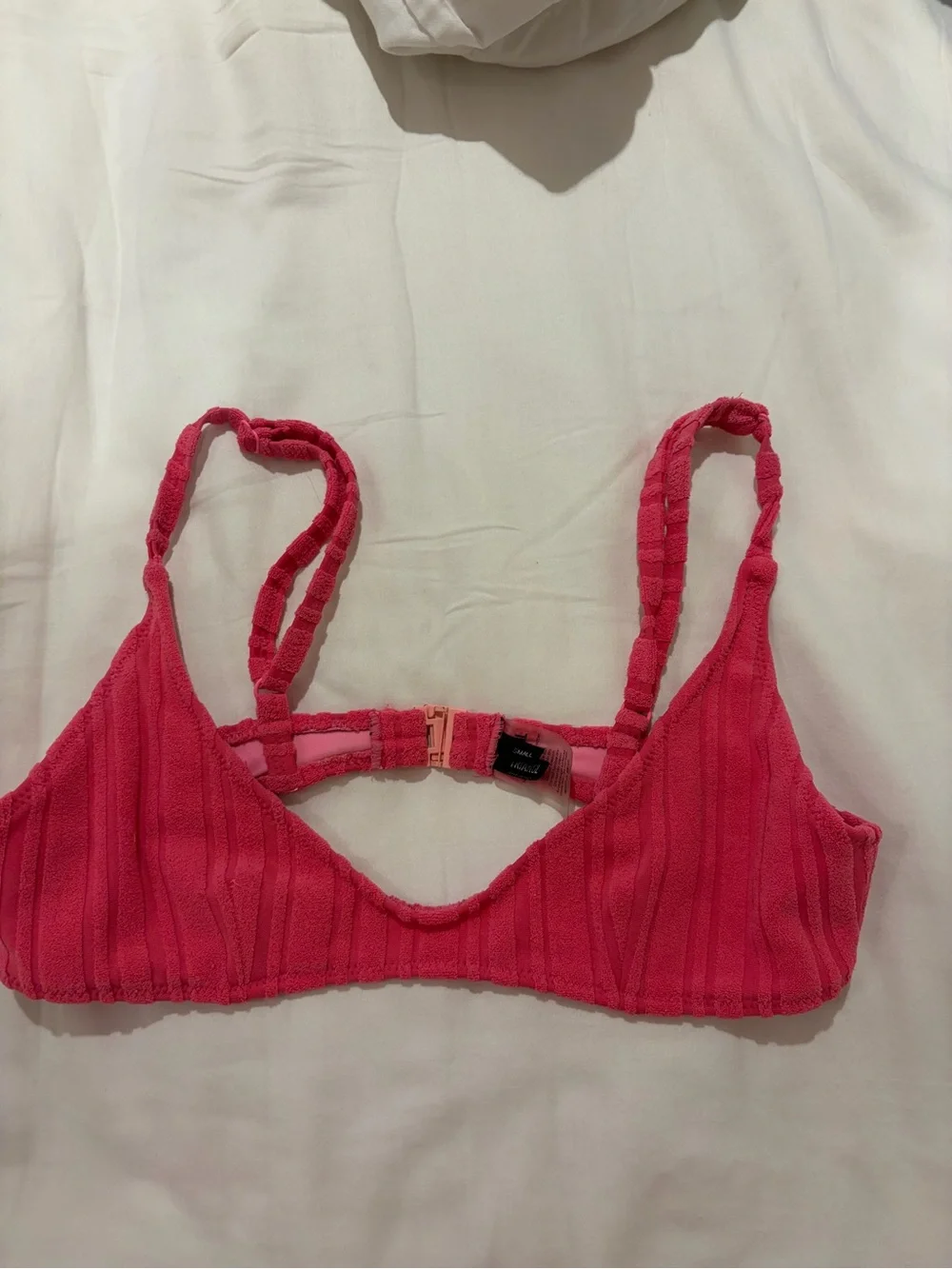 triangl swimwear Ribbed Hot Pink Two-Piece Bikini Set